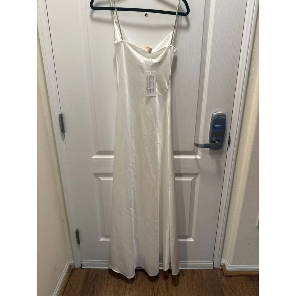 GIGII'S Women's Aure Shine Maxi Dress Bridal White size S Preloved - Picture 4 of 5